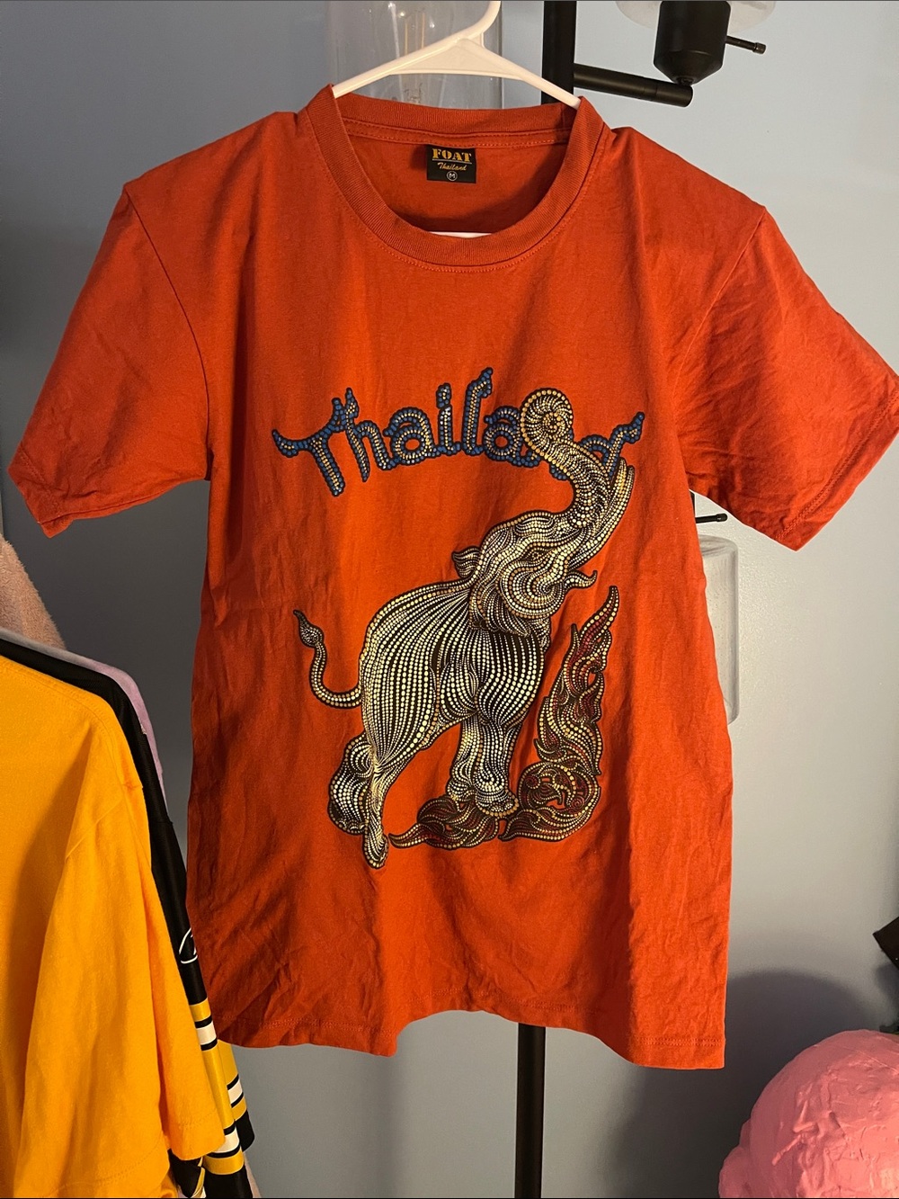 Thailand Elephant Graphic Short Sleeve Tee - Orange